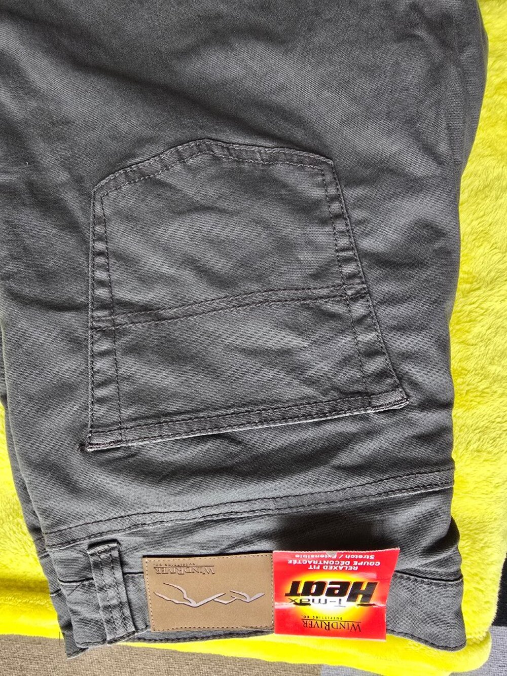 NWT Windriver men's T-Max Heat Lined Stretch Pants 36x30 Olive/Grey - Picture 4 of 8